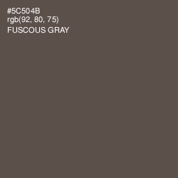#5C504B - Fuscous Gray Color Image